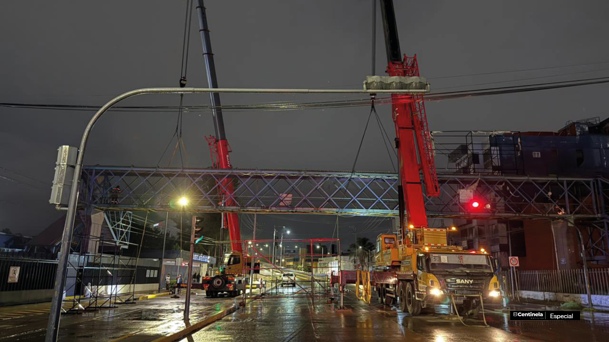 Adiós, vaquero: desmontan puente peatonal frente al Puebla American School