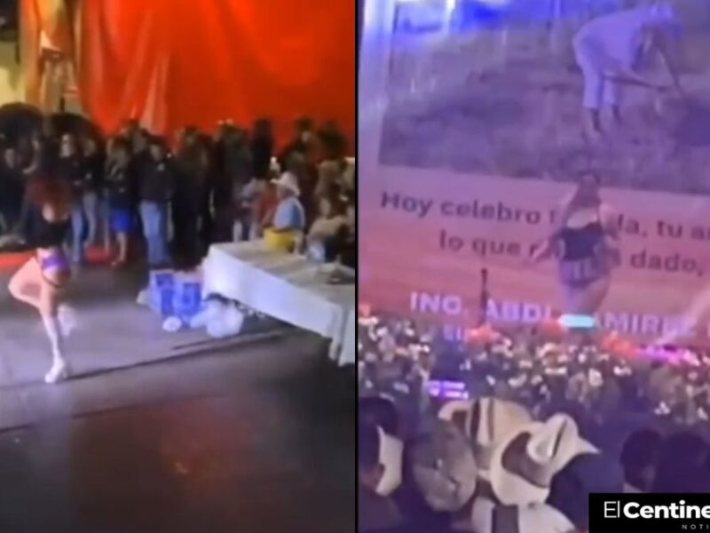 Alcalde de Olintla convierte plaza municipal en table dance por Día del Padre: hubo show frente a niños