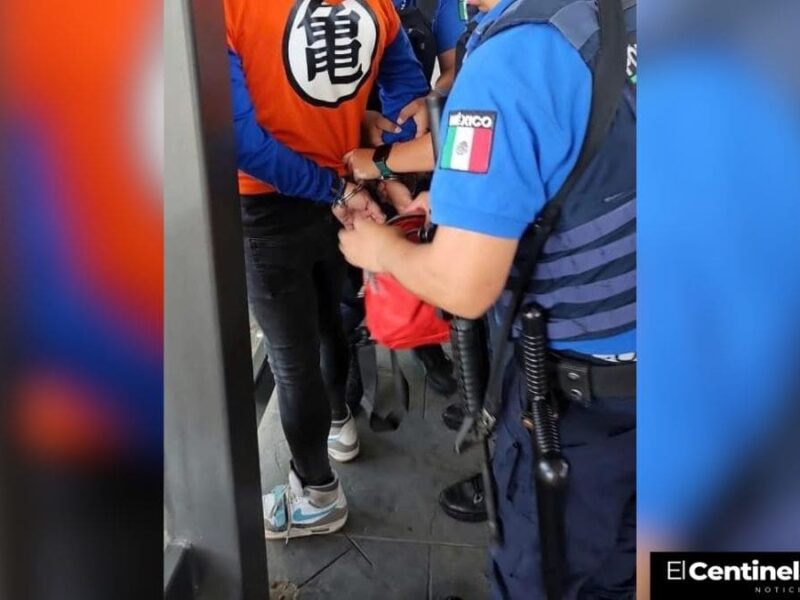 ¿Gokú, eres tú? Detienen a presunto ladrón en Línea 3 de RUTA; vestía sudadera de Dragon Ball
