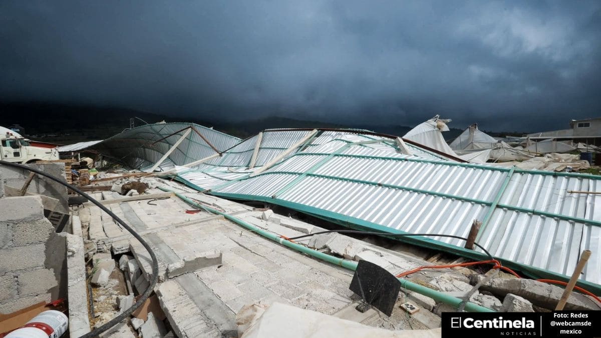 Violento tornado azota Chignahuapan: destroza viviendas y cultivos en Llanetillo y Río Blanco