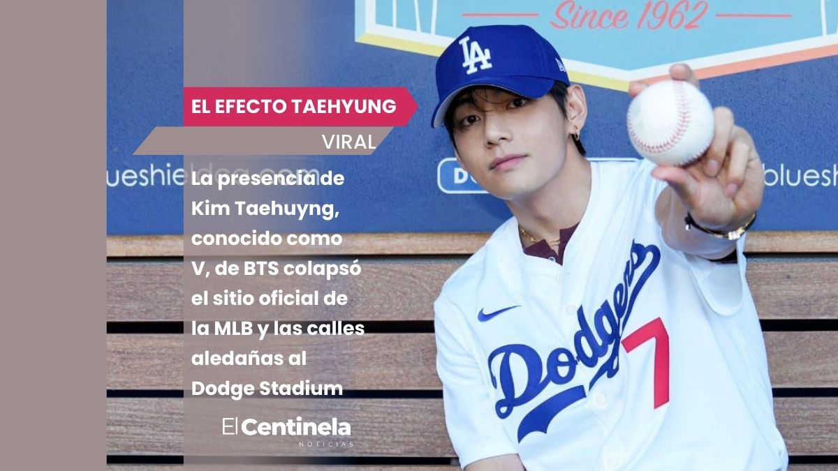El efecto Taehyung: V de BTS hace primer lanzamiento en Dodgers Stadium, ARMY colapsa el estadio y quíntuplica las ventas