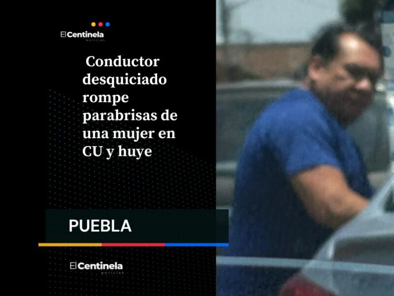 Conductor desquiciado rompe parabrisas de una mujer en CU y huye