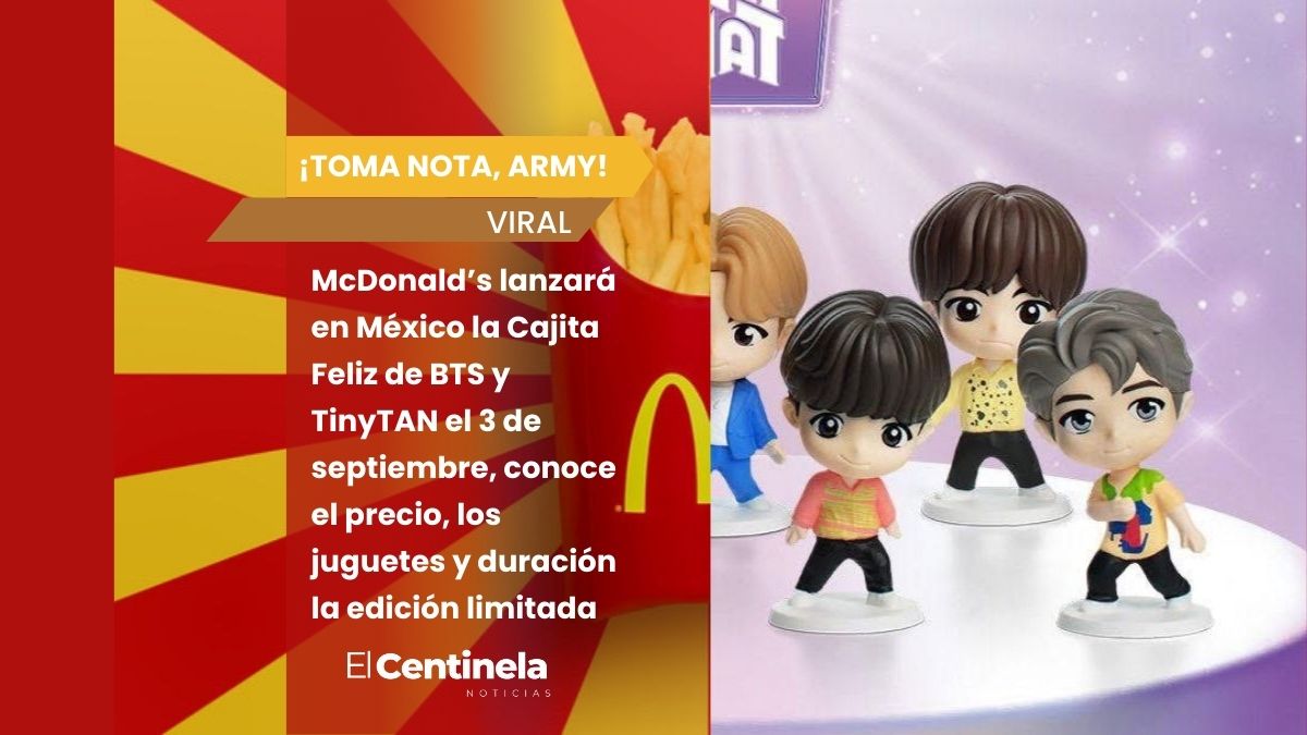 Cajita Feliz de BTS y TinyTAN llega a México el 3 de septiembre: precio, figuras y disponibilidad
