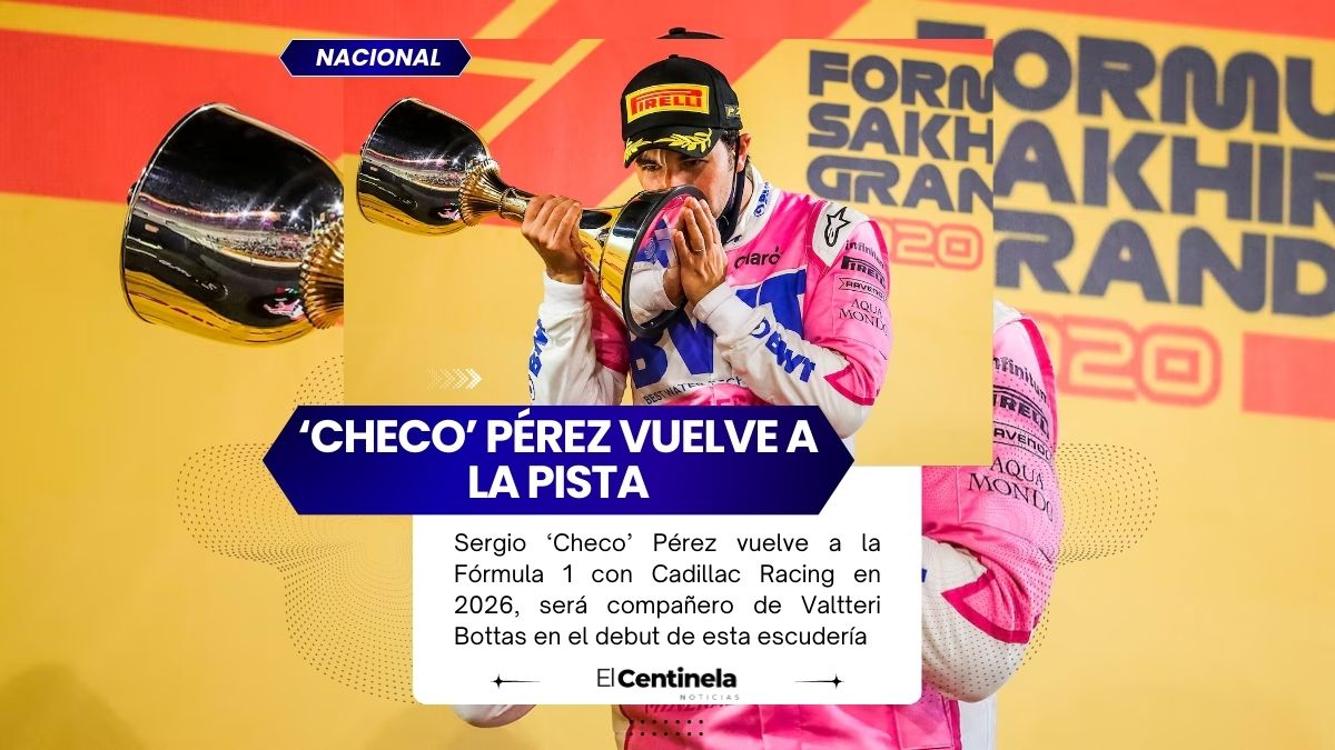 ¡De vuelta a la pista! Checo Pérez firma con Cadillac F1, el mexicano regresa a la Fórmula 1 en 2026