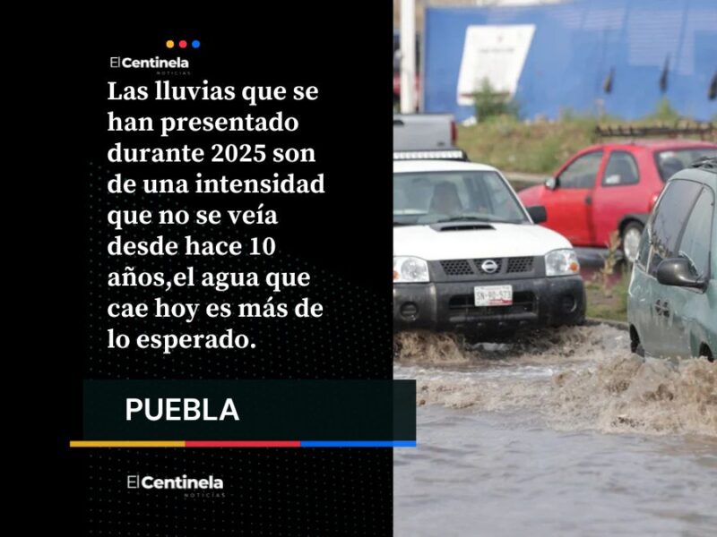 Las lluvias de 2025 en Puebla igualan en un día lo que antes caía en cinco