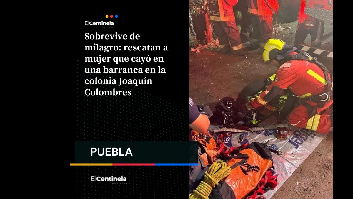 Sobrevive de milagro: rescatan a mujer que cayó en una barranca en la colonia Joaquín Colombres