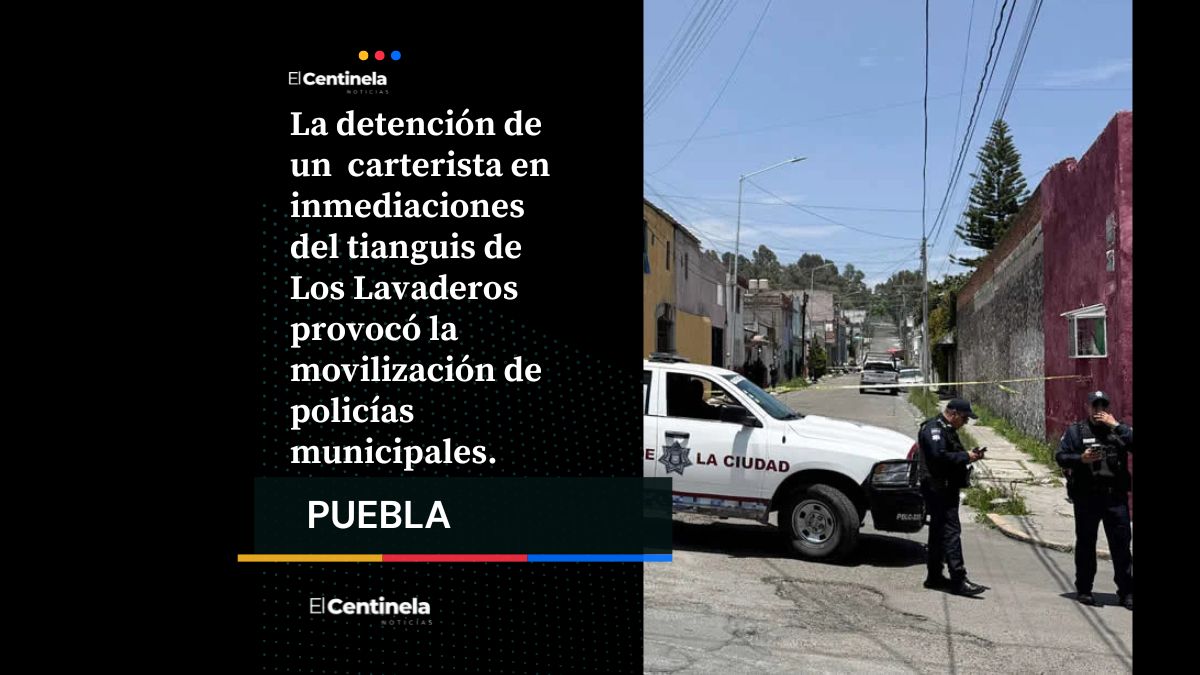 Persecución a carterista causa movilización policíaca en el tianguis de Los Lavaderos