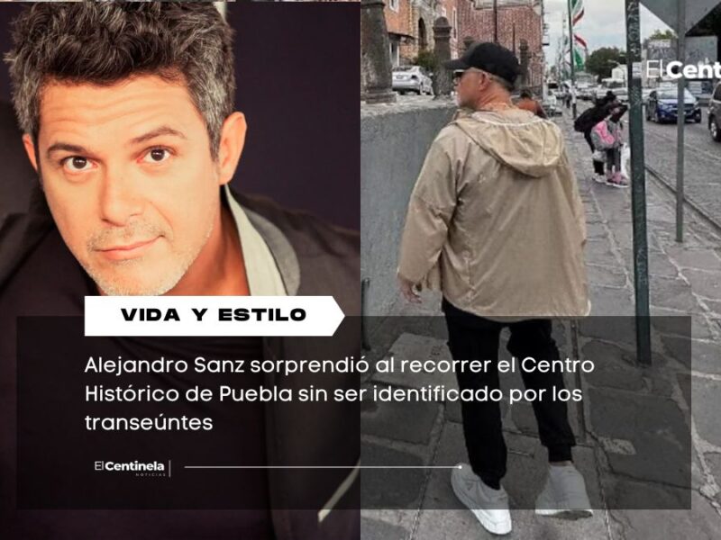 ¿Lo viste? Alejandro Sanz se pasea por las calles de Puebla previo a su concierto en el Auditorio GNP