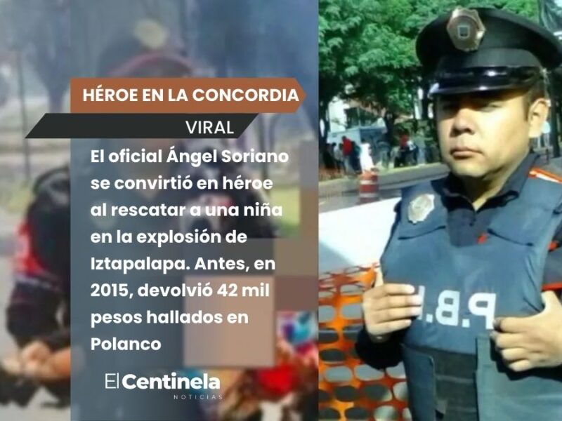 Policía héroe en La Concordia: Ángel Soriano salvó a una niña y antes devolvió 42 mil pesos en Polanco