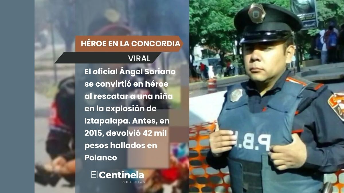 Policía héroe en La Concordia: Ángel Soriano salvó a una niña y antes devolvió 42 mil pesos en Polanco
