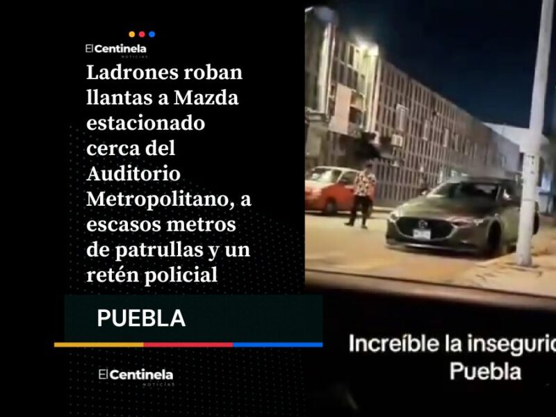 Ladrones desvalijan un Mazda frente a policías en el Auditorio Metropolitano