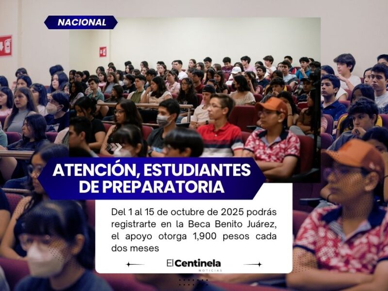 Beca Benito Juárez para Prepa: inscripciones del 1 al 15 de octubre para recibir mil 900 pesos bimestrales