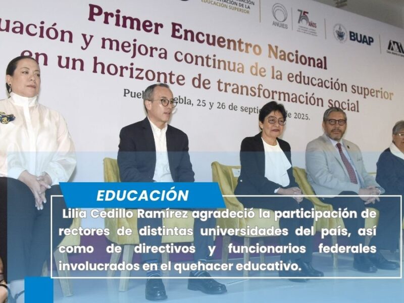 la Rectora Lilia Cedillo Ramírez agradeció la participación de rectores de distintas universidades del país, así como de directivos y funcionarios federales involucrados en el quehacer educativo.