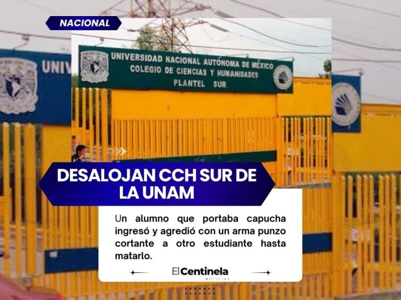 Desalojan CCH Sur de la UNAM: alumno asesinó a compañero con navaja y luego se lanzó de edificio