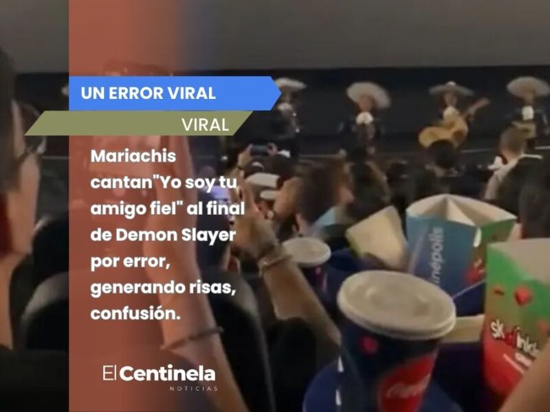 Mariachis se equivocan de sala y cantan en función de Demon Slayer