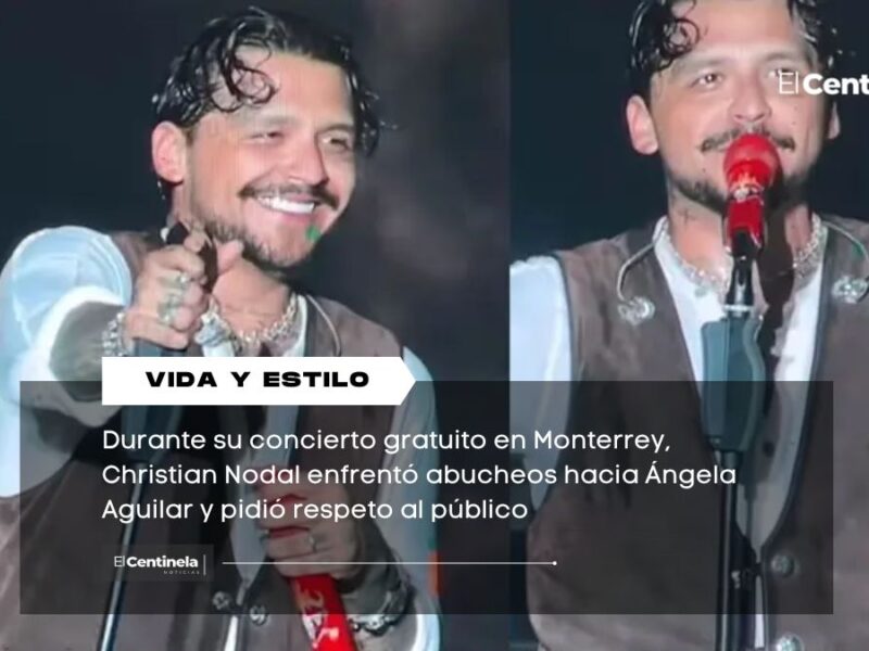 Christian Nodal pide respeto tras abucheos contra Ángela Aguilar en concierto de Monterrey