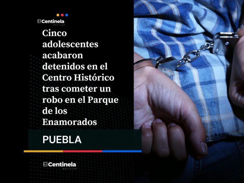 Cinco menores detenidos por robo en el Parque de los Enamorados del Centro Histórico