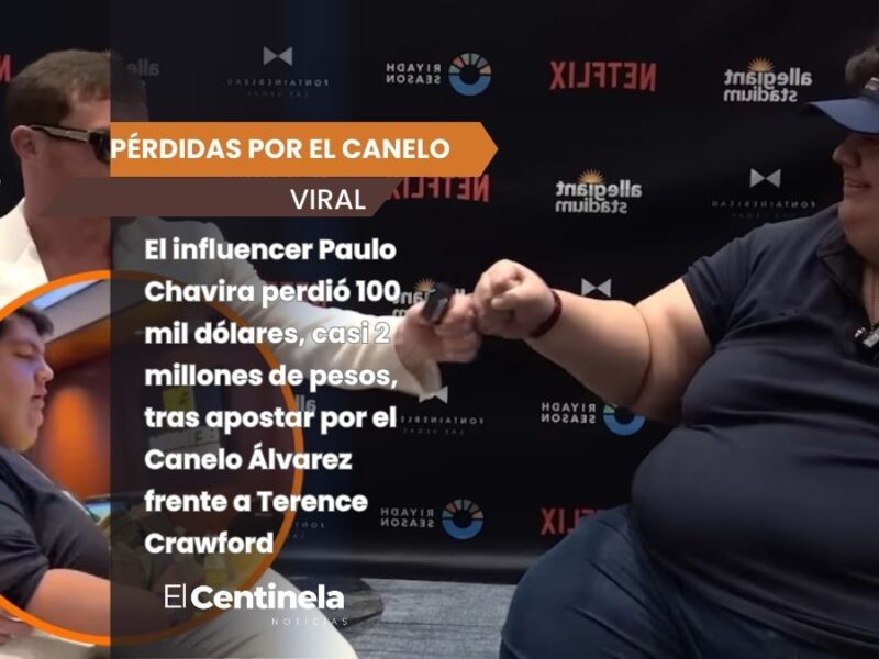 Influencer Paulo Chavira pierde casi 2 millones de pesos al apostar al Canelo Álvarez vs Crawford