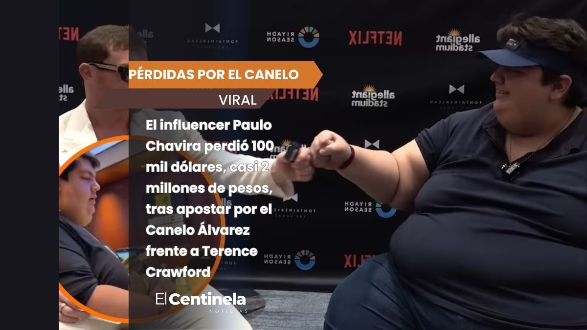 Influencer Paulo Chavira pierde casi 2 millones de pesos al apostar al Canelo Álvarez vs Crawford