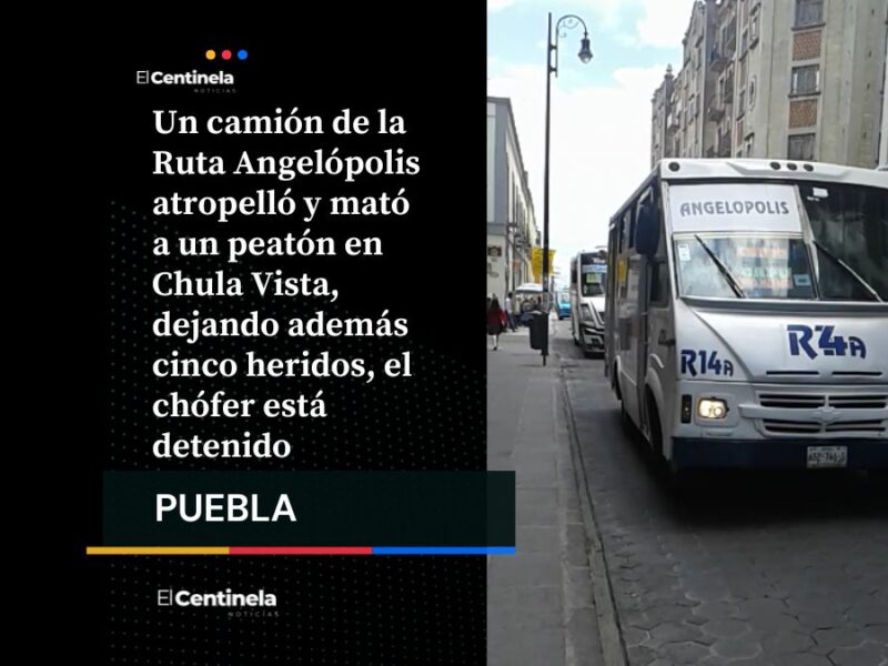 Ruta Angelópolis provoca tragedia en Puebla: un muerto y cinco heridos tras accidente en Chula Vista