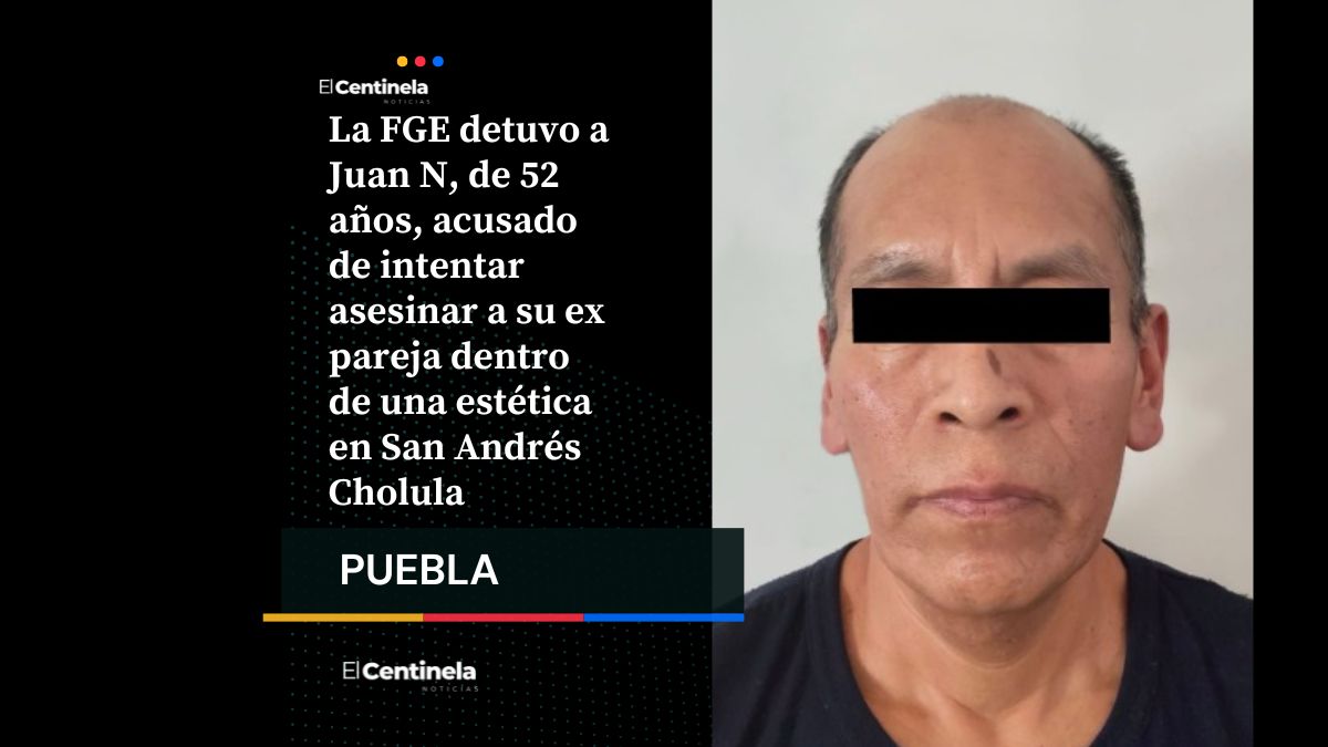 Detienen a sujeto por intento de feminicidio contra su ex pareja en estética de San Andrés Cholula