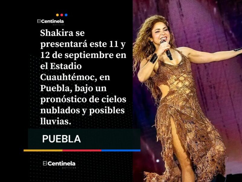 Shakira visitará Puebla por tercera ocasión