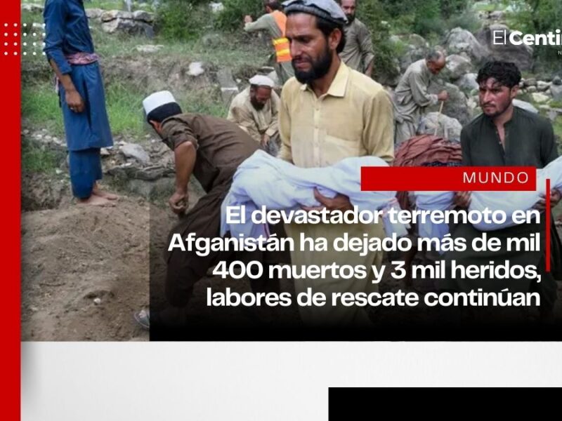 Terremoto en Afganistán deja más de mil 400 muertos y miles de heridos, sigue la ayuda internacional