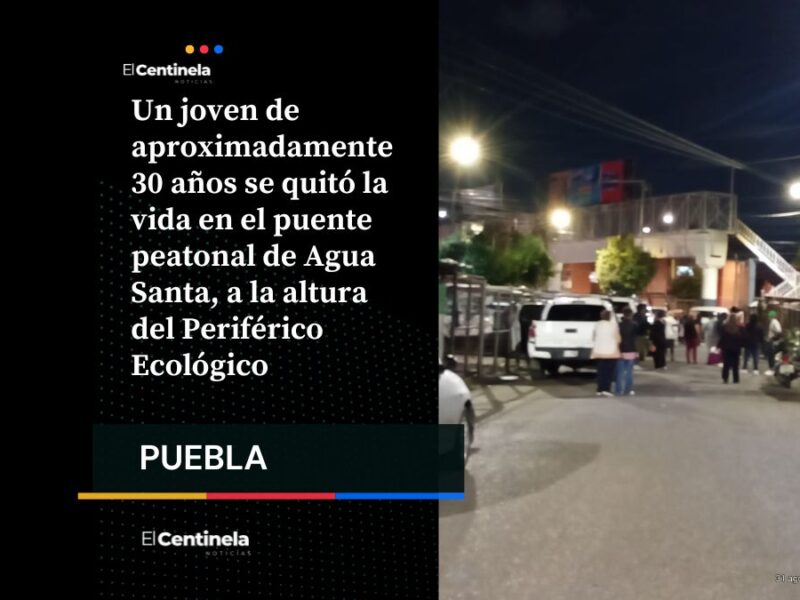 Hombre se arrebata la vida al colgarse en puente peatonal de Agua Santa