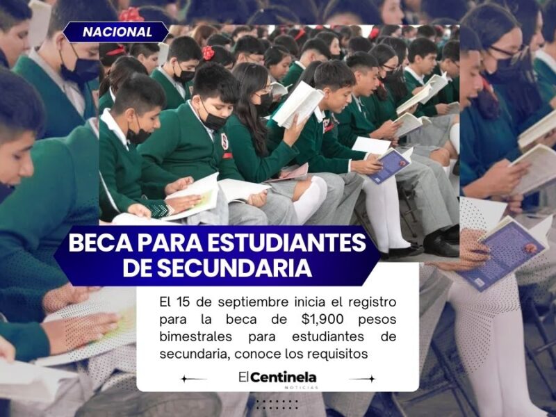 Beca federal para secundaria: inicia registro el 15 de septiembre, conoce los requisitos