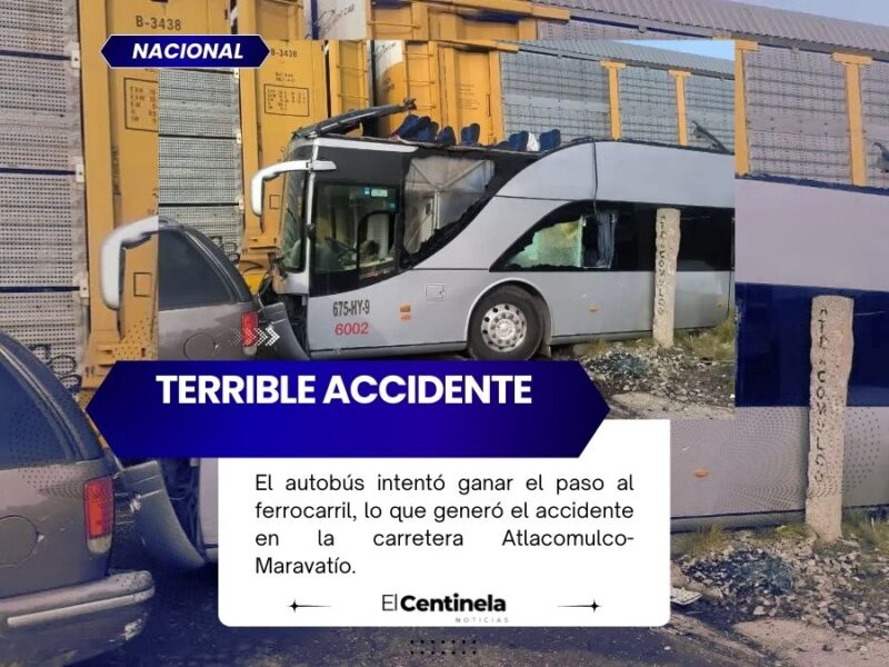 Sube a 10 muertos y 45 heridos accidente entre tren y camión en carretera Atlacomulco-Maravatío