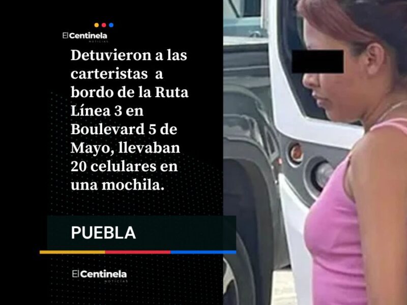 Carteristas del RUTA detenidas frente a la Fiscalía llevaban mochila con 20 celulares robados