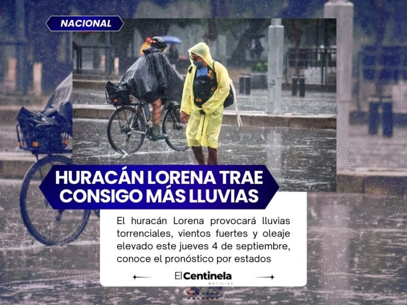 Huracán Lorena traerá lluvias torrenciales y bajas temperaturas en más de 20 estados este jueves, incluido Puebla