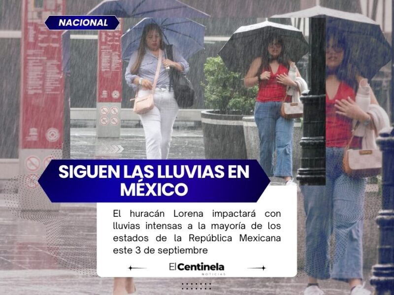La lluvia no da tregua: huracán Lorena traerá lluvias intensas en todo México hoy miércoles