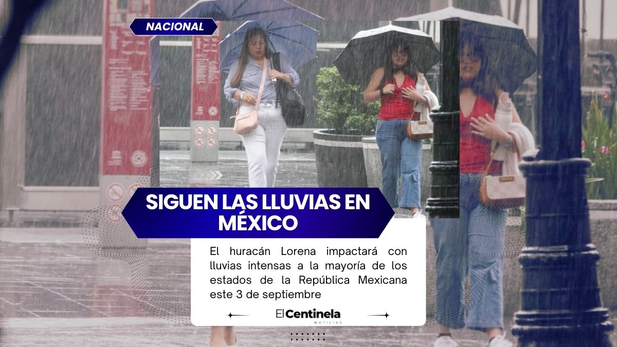 La lluvia no da tregua: huracán Lorena traerá lluvias intensas en todo México hoy miércoles