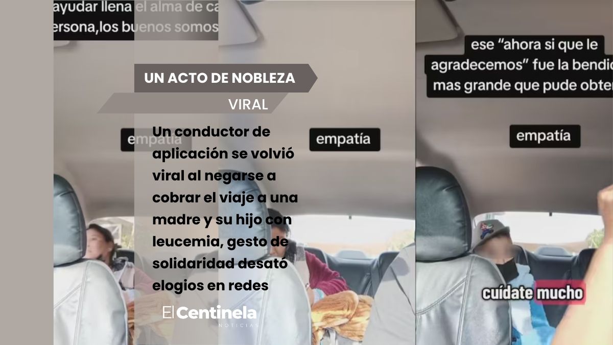 Conductor de aplicación conmueve al no cobrar viaje a madre e hijo con leucemia en Puebla