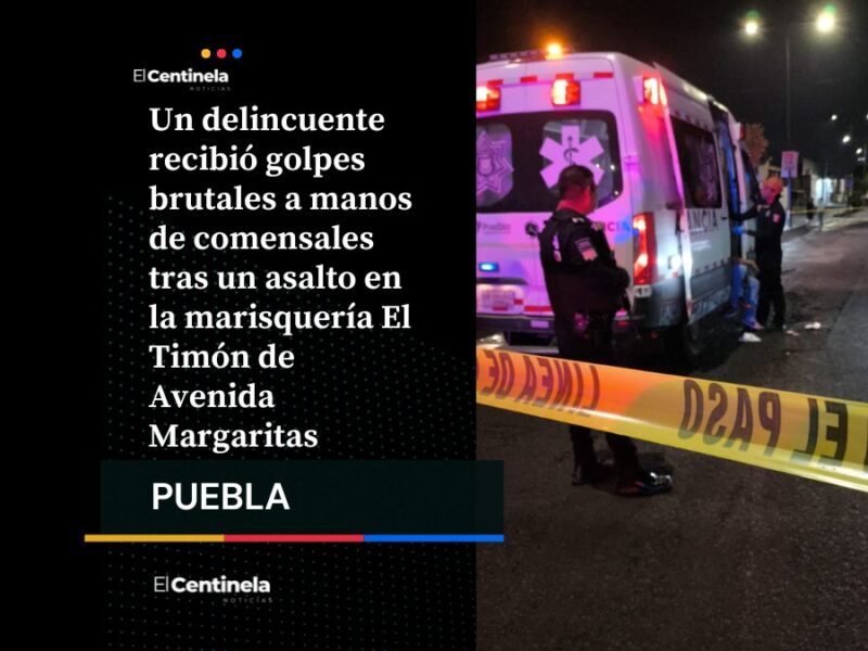 Ataque en marisquería El Timón: abandonan a ladrón y termina golpeado por comensales en Avenida Margaritas