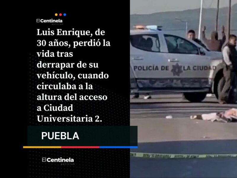Motociclista derrapa y pierde la vida cerca de CU2