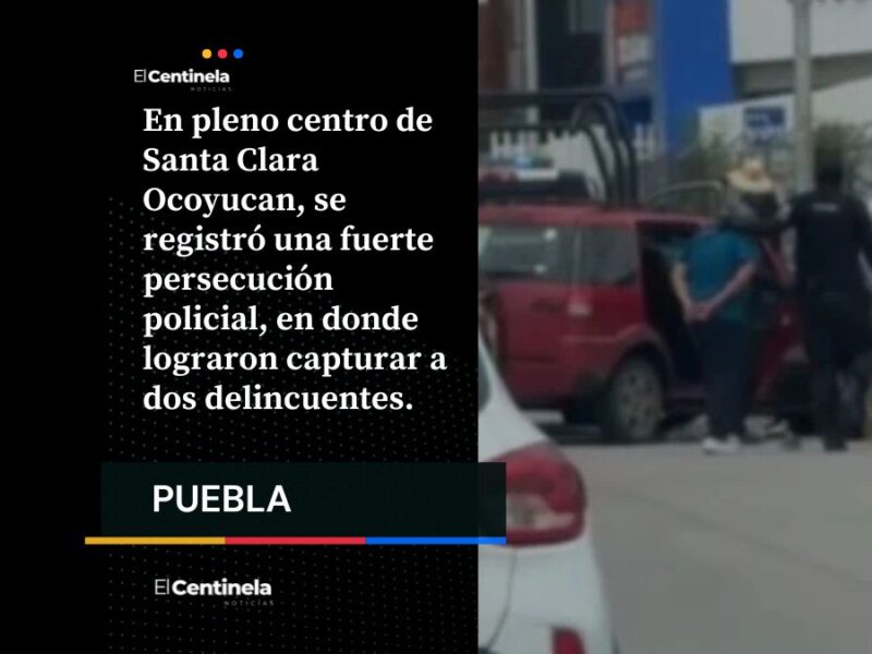Balacera y persecución en Ocoyucan: Intento de asalto a automovilista termina con dos detenidos
