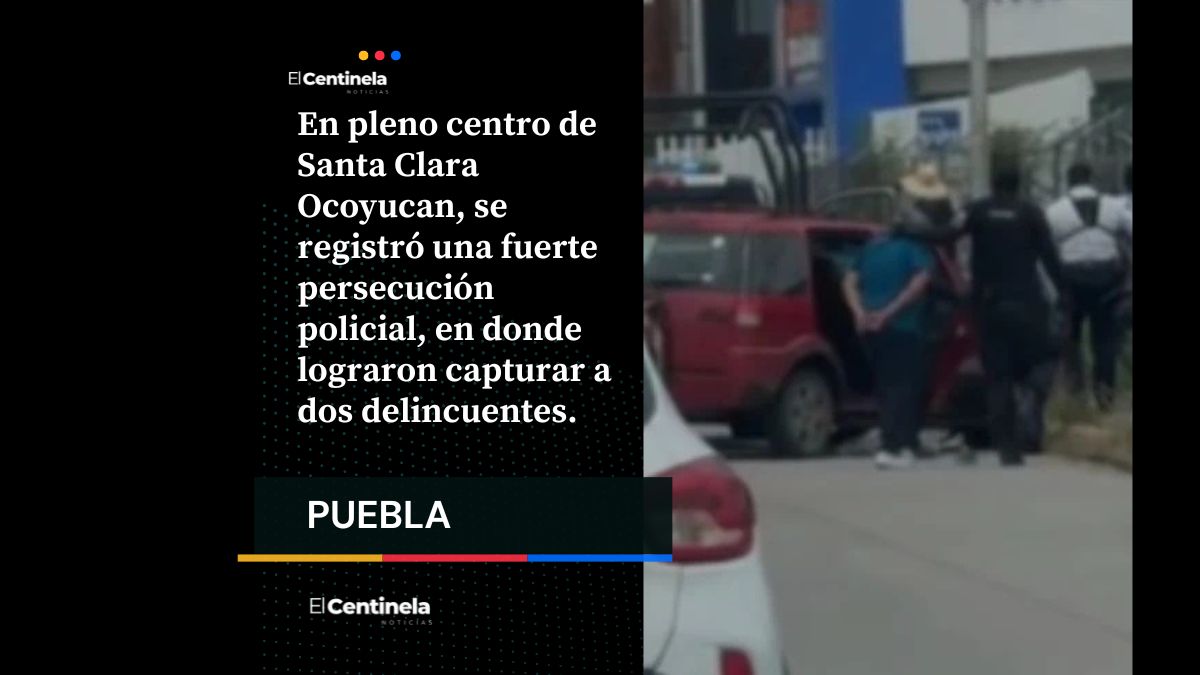 Balacera y persecución en Ocoyucan: Intento de asalto a automovilista termina con dos detenidos