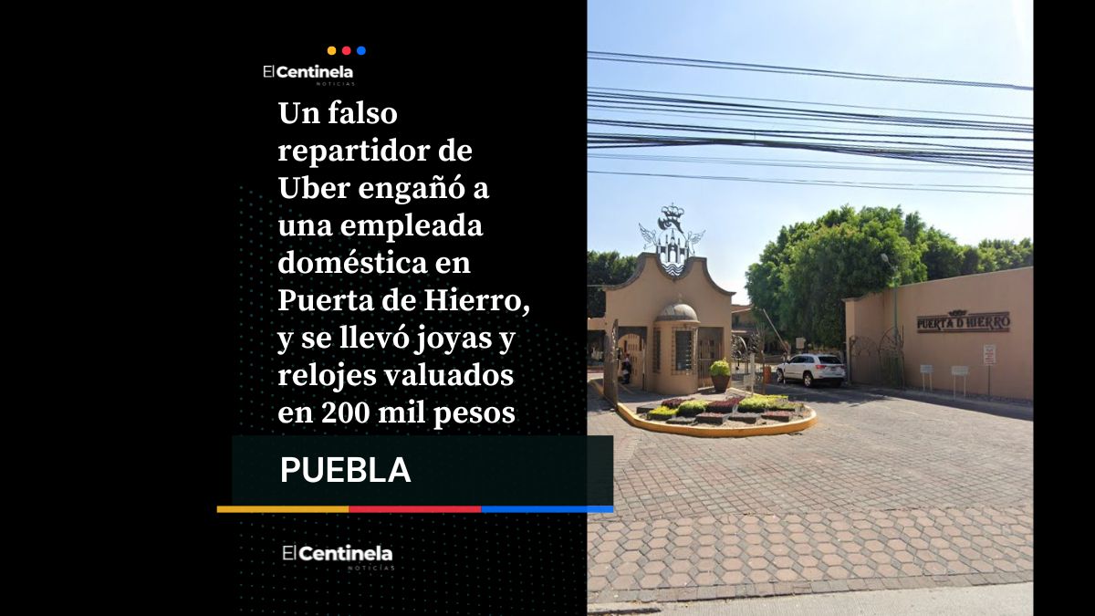 Un falso repartidor de Uber engañó a una empleada doméstica en Puerta de Hierro, y se llevó joyas y relojes valuados en 200 mil pesos