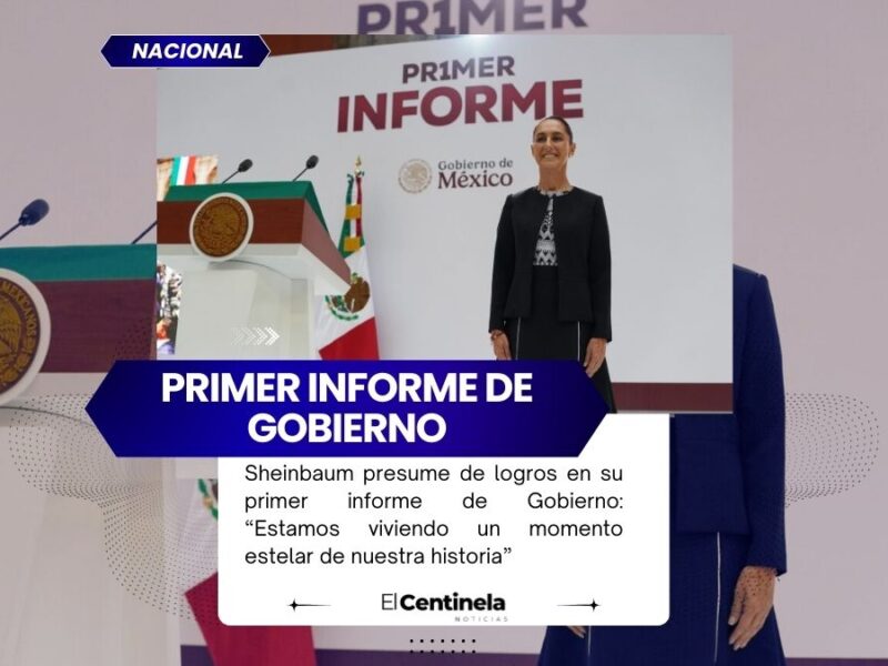 Sheinbaum presume de logros en su primer informe de Gobierno: “Estamos viviendo un momento estelar de nuestra historia”