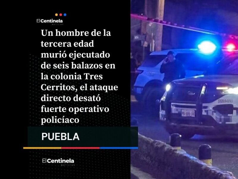 Ejecutan a hombre de la tercera edad en Tres Cerritos: ataque directo causa pánico
