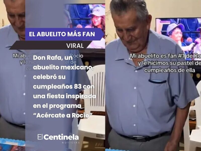Abuelito festeja sus 83 años con fiesta temática de “Acércate a Rocío” y se vuelve viral en TikTok