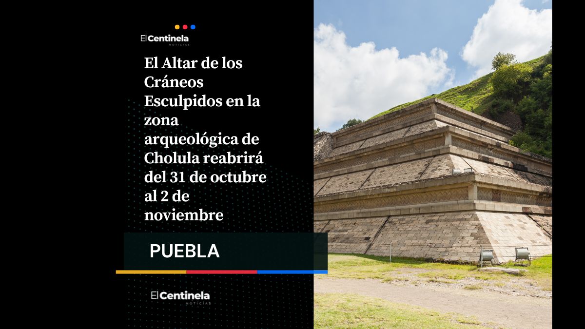 ¡No te lo pierdas! Abren nuevamente el Altar de los Cráneos Esculpidos por Día de Muertos en Cholula