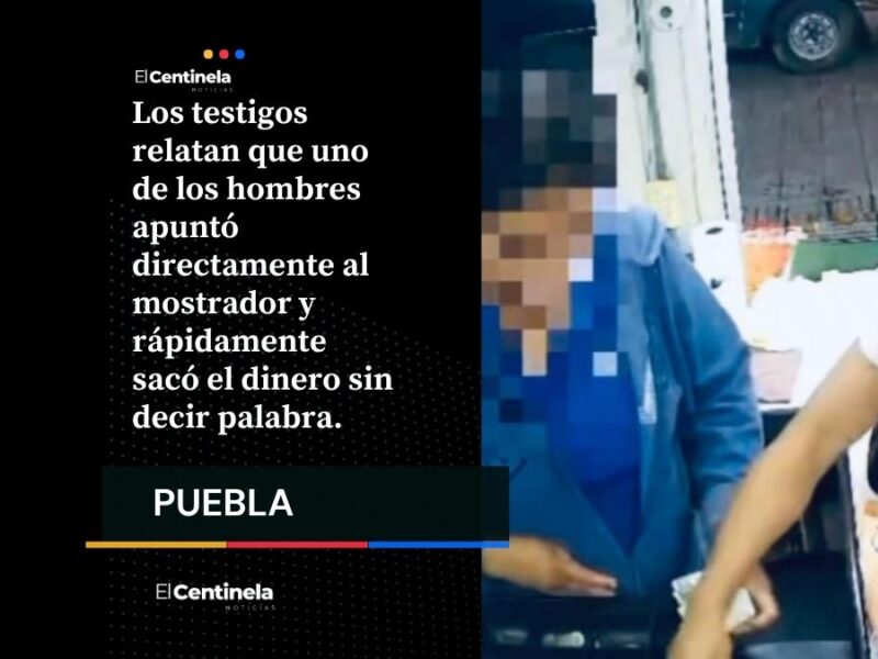 A punta de pistola, delincuentes asaltan tienda de abarrotes en el centro de Atlixco