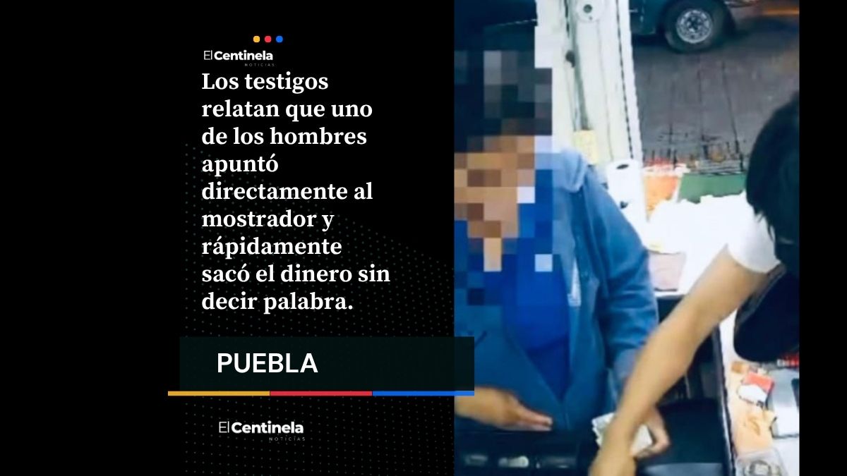 A punta de pistola, delincuentes asaltan tienda de abarrotes en el centro de Atlixco