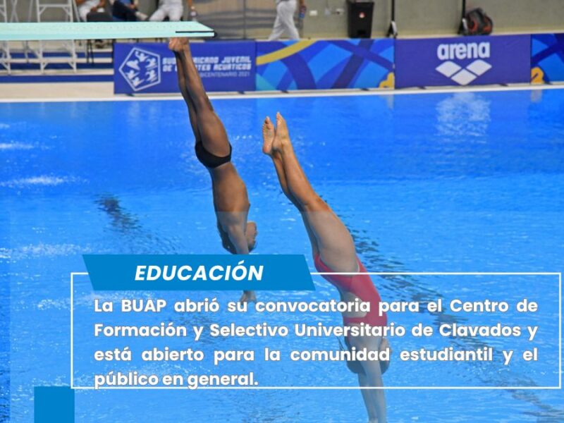 BUAP abrió la convocatoria para formar parte del Equipo de clavados