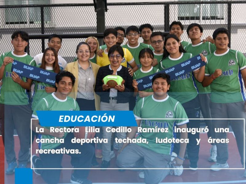 Inaugura Rectora Lilia Cedillo cancha deportiva y espacios de esparcimiento en el Área de la Salud