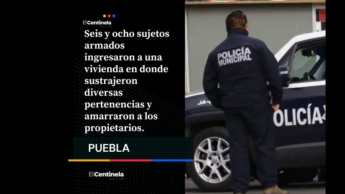 Infierno en Cholula: comando armado asalta casa y deja amarrada a la familia