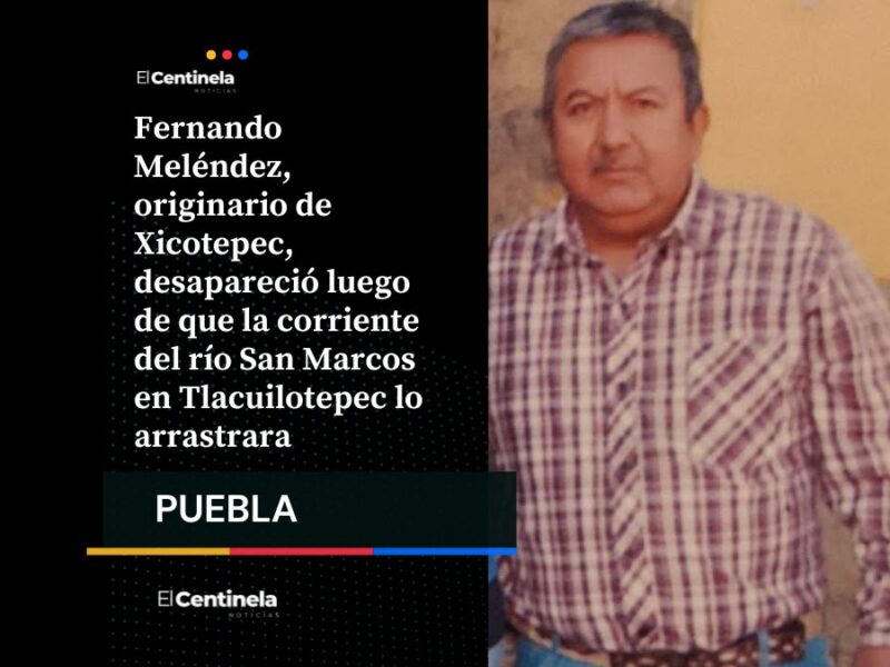 Fernando Meléndez desaparece al intentar cruzar el río San Marcos en Tlacuilotepec, tras desastres de tormenta Jerry